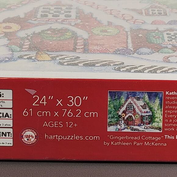 Gingerbread Cottage 1000 Piece Puzzle 24"x30" Sealed 2022 Hart Puzzles Christmas - Picture 9 of 12